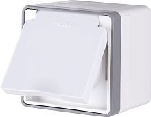 Розетка с заземлением накладная Werkel Gallant 1-м. IP44 белый картинка